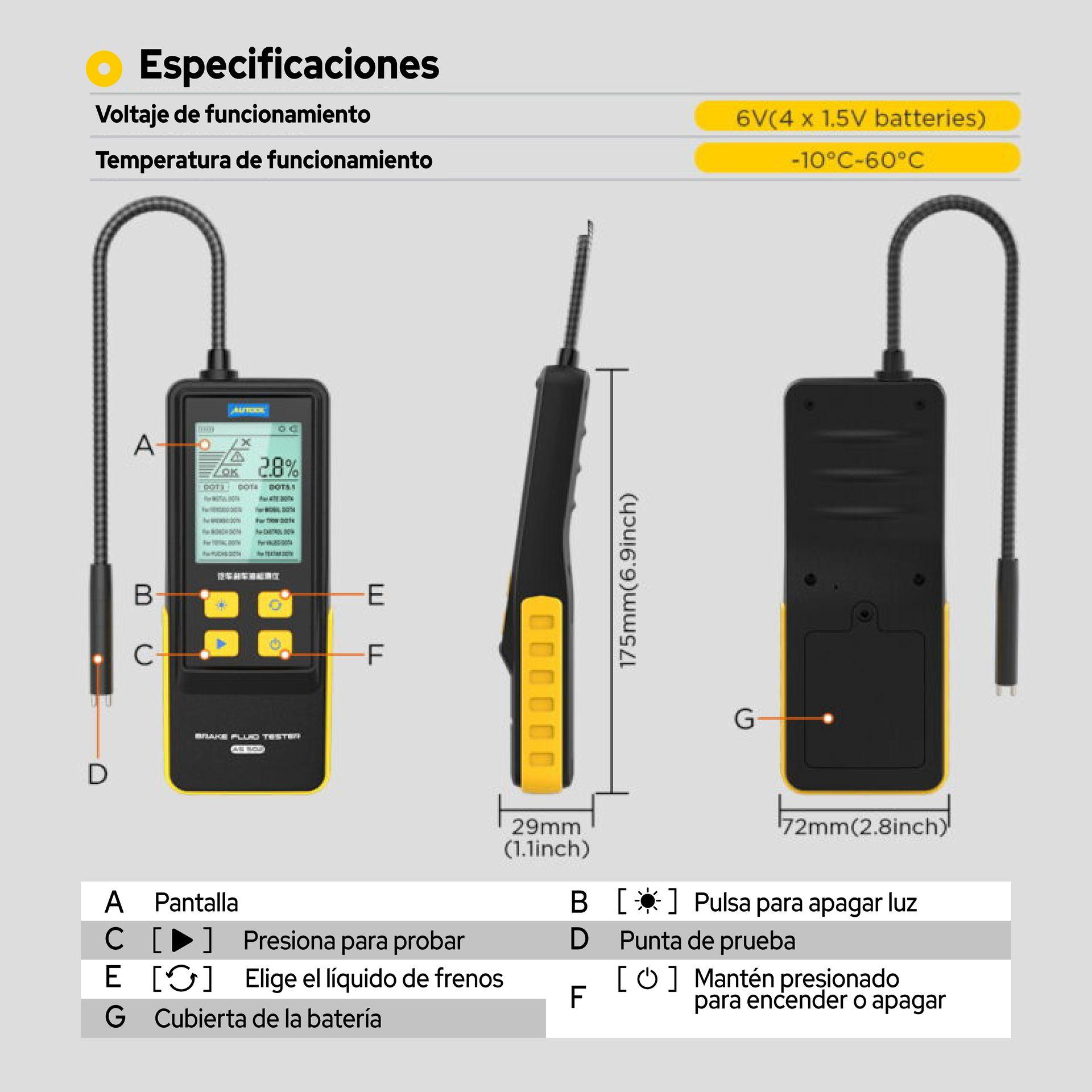 AS502 AUTOOL PROBADOR LÍQUIDO DE FRENOS ES COLOMBIA