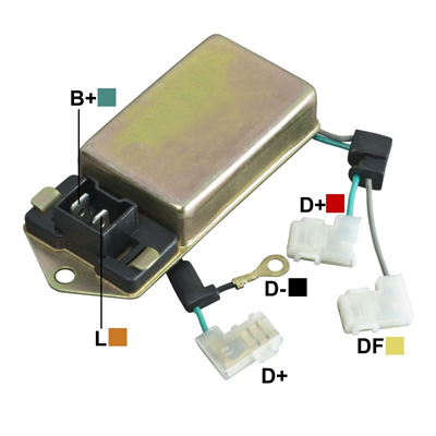 REGULADOR FORD TRACTOR LUCAS 12 70 2 PINES 4 CABLES L-B+ TIPO LUCAS