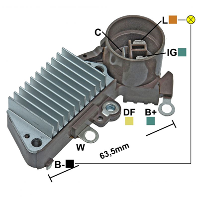 REGULADOR TOYOTA CELICA MV HONDA CIVIC MV LAND ROVER 12 CONECTOR REDONDO 3 C-IG-L TIPO NIPPONDENSO