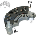 RECTIFICADOR CHEVROLET ASTRA CORSA WIND OMEGA VECTRA 120AMP 6X50A (GA432 GA701) TIPO DELCO