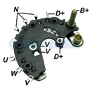 RECTIFICADOR VW VOLKSWAGEN GOLF 18 POLO 16 120AMP 6X50A TIPO VALEO