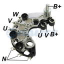 RECTIFICADOR AMAROK 12V VW VOLKSWAGEN GOL 1.0 1.16 120AMP 6X50A AVALANCHE (ZENER) (GA980) TIPO VALEO