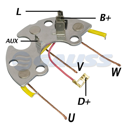 RECTIFICADOR VW VOLKSWAGEN WAPSA 85AMP 3X35A TRIDIODO TIPO BOSCH