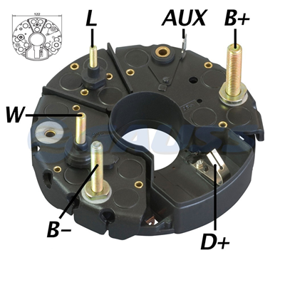 RECTIFICADOR IVECO SCANIA 105AMP 105AMP 8X35A(GA301) TIPO BOSCH