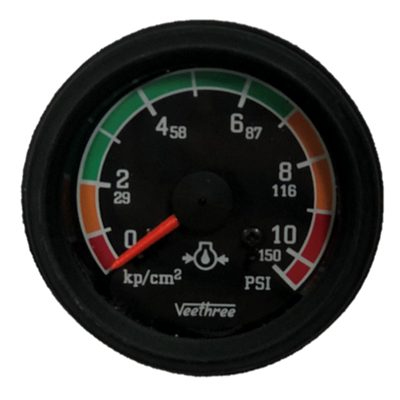 MARCADOR ACEITE MECANICO 150PSI ESCALA COLOR TABLERO NEGRO