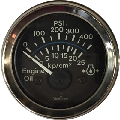 MARCADOR ACEITE ELECTRICO 400PSI 24V 25BAR ARO CROMADO