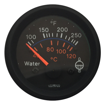 MARCADOR TEMPERATURA AGUA ELECTRICO 24V 40Ø-120Ø ARO NEGRO