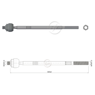 TERMINAL AXIAL VOLKSWAGEN GOL G6 13-14 G5 10 M14-1 50 86N.M 78N.M 