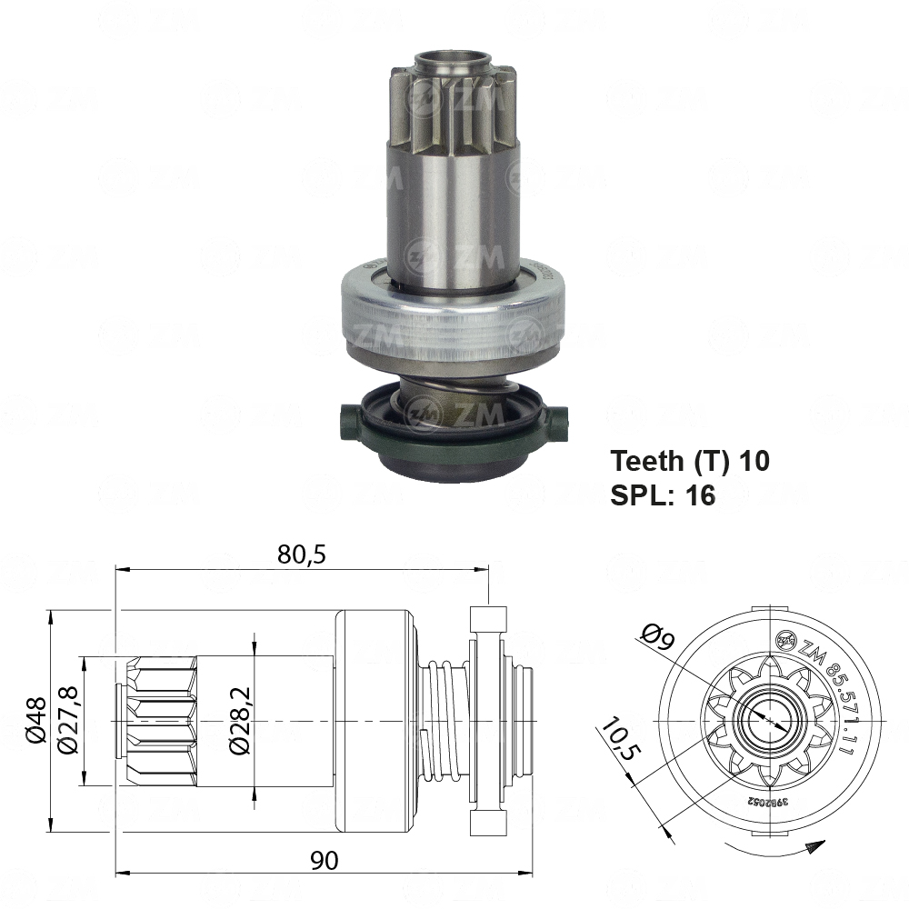 BENDIX VOLKSWAGEN GOLF GIRO IZQ 10D