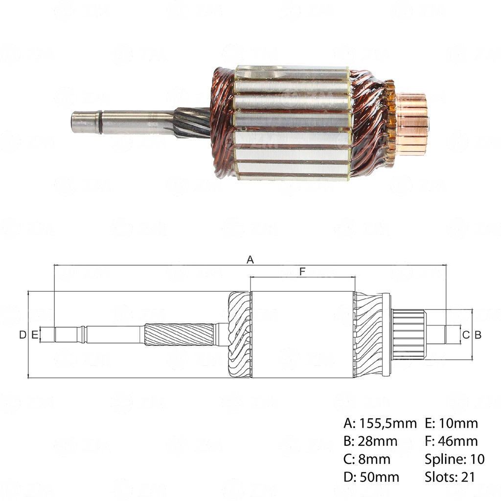 INDUCIDO ARRANQUE FORD ECOSPORT 1.6 FIESTA 1.6 16-19 FOCUS