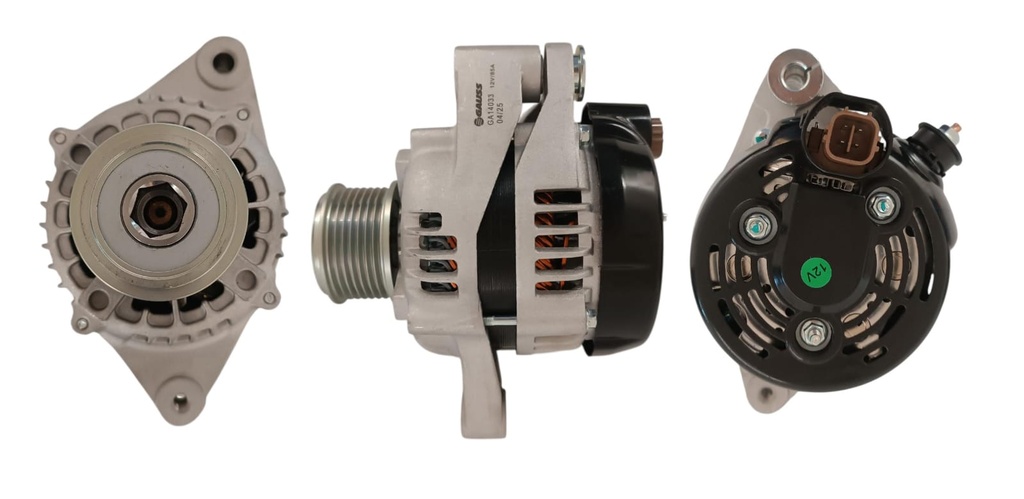 ALTERNADOR TOYOTA HILUX 2.5 01-15 LANDCRUISER PRADO 3.0 02-09 VIGO 2.5 06-12 12V 85AMP CORONA EN VARILLA 4PINES P:7PK T:DENSO V:INT(GA142)