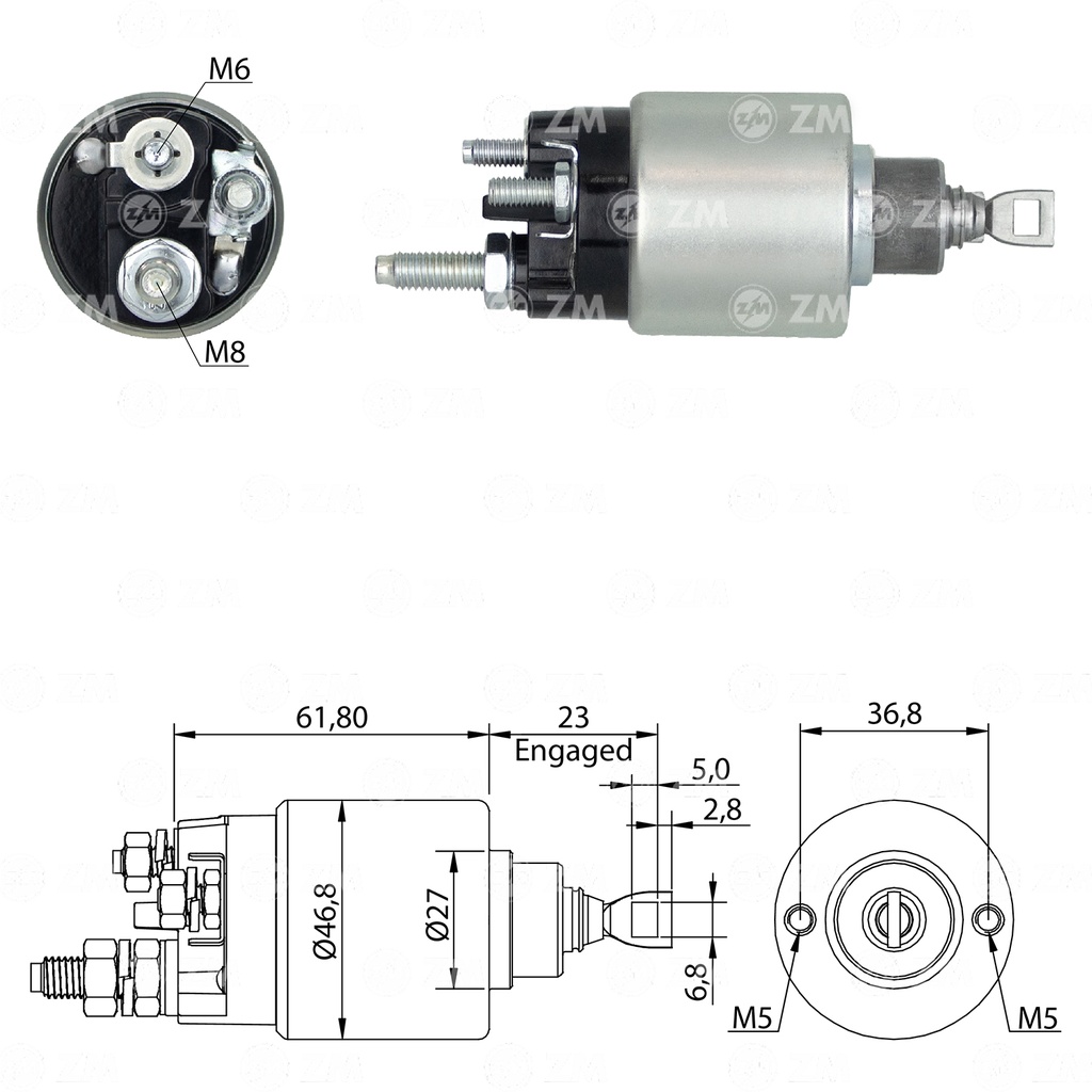 AUTOMATICO FIAT UNO-MOBI -STRADA-PALIO 12V TIPO BOSCH 2 HUECOS 