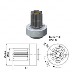 [858571006] BENDIX NISSAN SENTRA B13 B14 TIPO BOSCH 8D GIRO IZQUIERDO