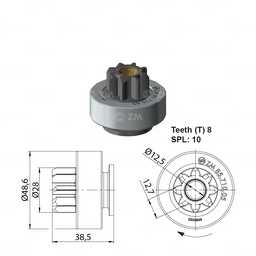 [858571005] BENDIX NISSAN SENTRA HITACHI 8D