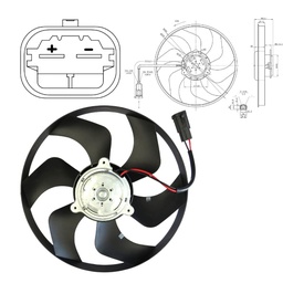 [74GE1012] MOTOVENTILADOR PEUGEOT 307, CTROEN XSARA SIN DEFLECTOR