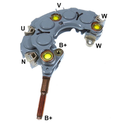 [07GA1161] RECTIFICADOR TOYOTA HONDA CIVIC 1.6 91-95 TOYOTA CAMRY L4 V6 YANMAR 6LP-DT 70AMP 8X35A M6X20MM(GA166) 27357-42010 TIPO DENSO