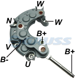 [07GA1251] RECTIFICADOR ISUZU SUZUKI TOYOTA SWIFT 120AMP 6X50A TIPO DENSO