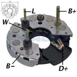 [07GA1336] RECTIFICADOR PERKINS 6358A35AMP 6X35A M6X50 M4X50 M5X45 TRIDIODO 113MM (GA018 GA018R GA034 GA040) TIPO BOSCH